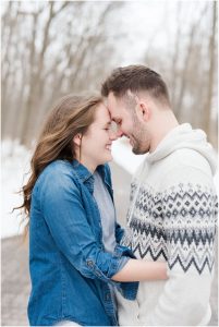 romantic winter engagement session