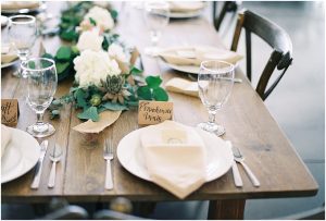 Romantic wedding tablescape