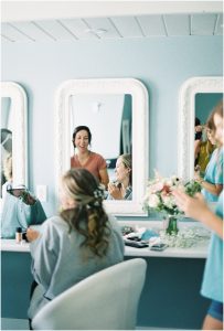 Bride getting ready at Crimson Lane Venue Ohio