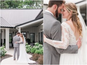 Bride and groom portrait Crimson Lane Venue Ohio